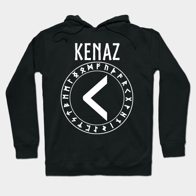 Kenaz Norse Rune of Intellect Hoodie by AgemaApparel